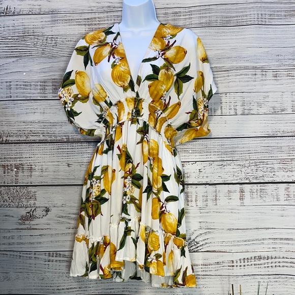 blue island Other - NWT Blue Island Lemons Swimsuit Coverup Dress Large